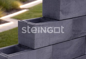 Блок заборный STEINGOT 500x200x200 мм, Графитовый камень (Stein Black) 1