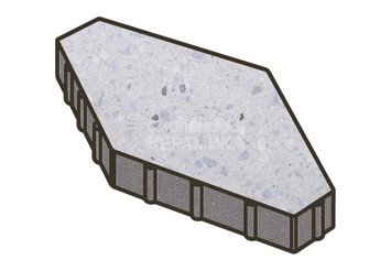 Гранитная тротуарная плитка Готика, Зарядье Granite FINO, 600x400x100, Мансуровский 1