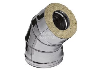 Сэндвич-колено 135° (AISI 430/0,5мм + нерж.) Ф100х200, Ferrum GS 30-50 1
