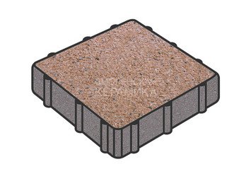 Тротуарная плитка Готика, Квадрат Premium Gold, 400x400x80 мм, цвет Голд 4 1