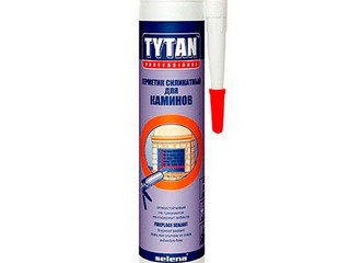 Герметик термостойкий (1500*C) силикатный каминный черный Tytan, 280мл 74775 (20300)