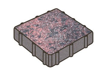 Гранитная тротуарная плитка Готика, Квадрат Granite FINO, 300x300x100, Дымовский 1