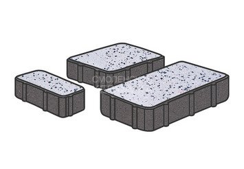 Гранитная тротуарная плитка Готика, Новый город Granite FINO, 80 мм, Покостовский 1