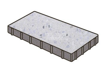 Гранитная тротуарная плитка Готика, Плита Granite FINO, 800x400x80, Мансуровский 1