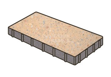 Гранитная тротуарная плитка Готика, Плита Granite FINO, 1000x500x80, Павловское 1