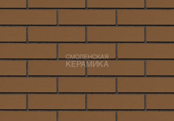 Кирпич облицовочный керамический ЖКЗ Темно-коричневый гладкий 0,5НФ 1