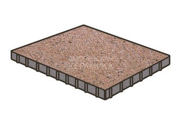 Тротуарная плитка Готика, Плита Premium Gold, 1000x1000x100 мм, цвет Голд 4 1