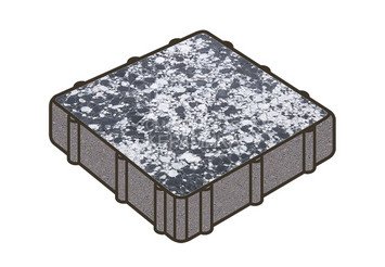 Гранитная тротуарная плитка Готика, Квадрат Granite FINO, 300x300x80, Диорит 1