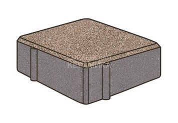 Тротуарная плитка Готика, Квадрат Premium Gold, 100x100x60 мм, цвет Голд 5 1