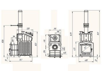 Печь чугунная для бани Технолит GFS ЗК 18 (П2) 2023 г 6