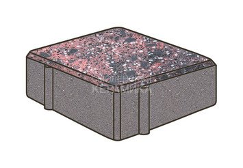 Гранитная тротуарная плитка Готика, Квадрат Granite FINO, 100x100x80, Дымовский 1