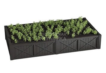 Модульная грядка Астра 4500x900x320мм (готовый комплект), черный 1