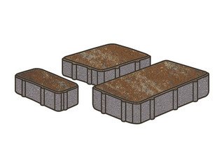 Тротуарная плитка Готика, "Новый Город Natur", 80 мм, сатурн