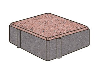 Тротуарная плитка Готика, Квадрат Premium Gold, 100x100x60 мм, цвет Голд 18