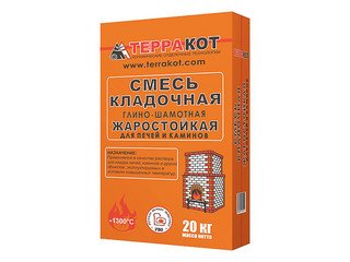 Смесь кладочная глино-шамотная «Терракот», 20 кг