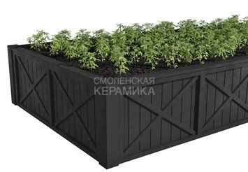 Модульная грядка Астра 4500x900x320мм (готовый комплект), черный 3