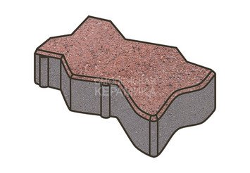 Тротуарная плитка Готика, Зигзаг/Волна Premiun Gold, 225x112,5x60 мм, цвет Голд 8 1