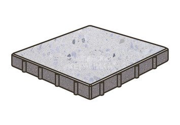 Гранитная тротуарная плитка Готика, Квадрат Granite FINO, 500x500x100, Мансуровский 1