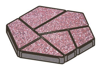 Гранитная тротуарная плитка Готика, Полигональ Granite FINO, 80 мм, Емельяновский 1