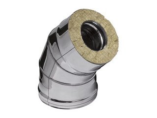 Сэндвич-колено 135° (AISI 430/0,5мм + нерж.) Ф220х300, Ferrum GS 30-50