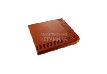 Ступень из полимерного композита угловая ZKING Verona красная 1