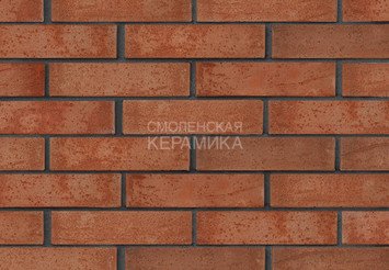 Кирпич лицевой керамический ЛСР Огненный, антик, 1НФ 1