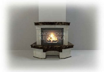 Каминная облицовка Гранада Брик из мрамора Крема Марфил, Бидасар Браун 1