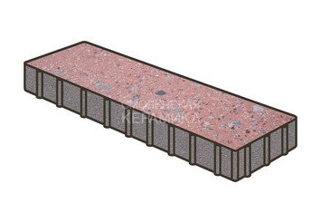 Гранитная тротуарная плитка Готика, Плита Granite FINO, 500x125x100, Травертин 1