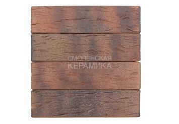 Кирпич лицевой керамический ЛСР Ореховый флэш, рустик, 1НФ 4