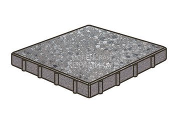 Гранитная тротуарная плитка Готика, Квадрат Granite FINO, 600x600x80, Галенит 1