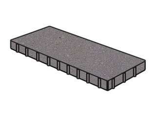 Тротуарная плитка Готика, "Плита Profi", 1000x500x80 мм, светло-серый