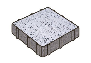 Гранитная тротуарная плитка Готика, Квадрат Granite FINO, 300x300x60, Покостовский 1