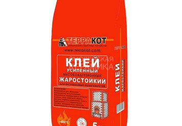 КЛЕЙ жаростойкий усиленный Терракот, 5кг 1