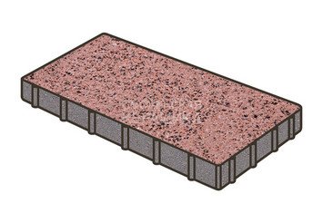Тротуарная плитка Готика, Плита Premium Gold, 600x300x80 мм, цвет Голд 17 1