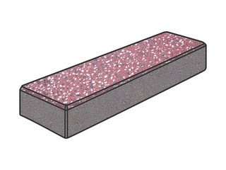 Гранитная тротуарная плитка Готика, Паркет Granite FINO, 300x100x80, Емельяновский