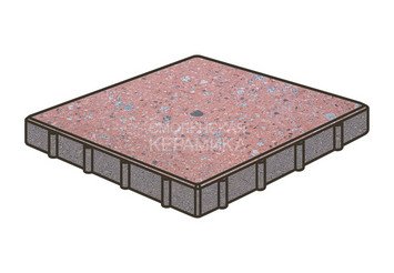 Гранитная тротуарная плитка Готика, Квадрат Granite FINO, 600x600x100, Травертин 1