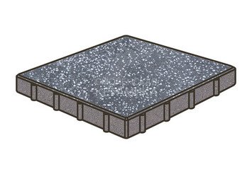 Гранитная тротуарная плитка Готика, Квадрат Granite FINO, 600x600x80, Суховязкий 1