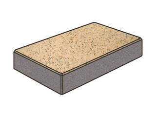 Гранитная тротуарная плитка Готика, Картано Granite FINO, 300x150x80, Жельтау