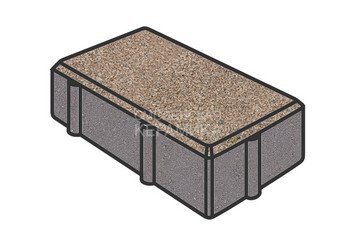 Тротуарная плитка Готика, Брусчатка Premium Gold, 200x100x40 мм, цвет Голд 5 1