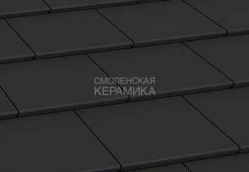 Цементно-песчаная черепица рядовая BRAAS Тегалит, черный 1