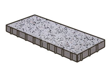 Тротуарная плитка Готика, Плита Premium Gold, 900x300x80 мм, цвет Голд 3 1