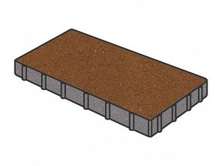 Тротуарная плитка Готика, "Плита Profi", 600x400x60 мм, оранжевый