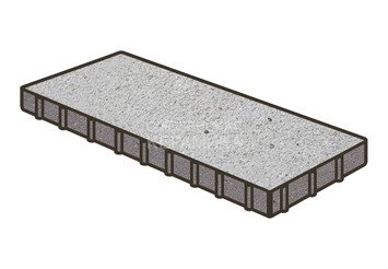 Тротуарная плитка Готика, Плита Premium Gold, 900x300x80 мм, цвет Голд 22 1