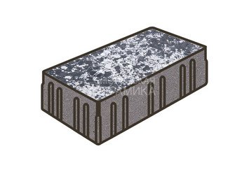 Гранитная тротуарная плитка Готика, Скада Granite FINO, 225x150x100, Диорит 1