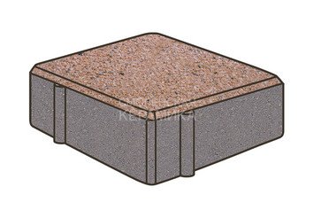 Тротуарная плитка Готика, Квадрат Premium Gold, 100x100x60 мм, цвет Голд 4 1