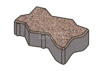 Тротуарная плитка Готика, Зигзаг/Волна Premiun Gold, 225x112,5x60 мм, цвет Голд 16 1
