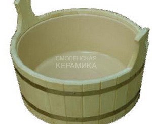 Шайка одноручная 5 л с пластмассовой вставкой ШП-5 1