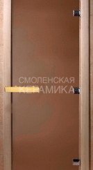 Дверь бан. DW 2100*800 кор. ольха-липа, БРОНЗА МАТОВОЕ (01313) 1