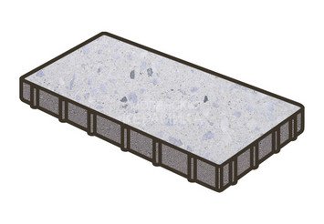 Гранитная тротуарная плитка Готика, Плита Granite FINO, 600x300x80, Мансуровский 1