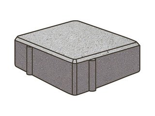 Тротуарная плитка Готика, Квадрат Premium Gold, 100x100x80 мм, цвет Голд 22 Кристалл